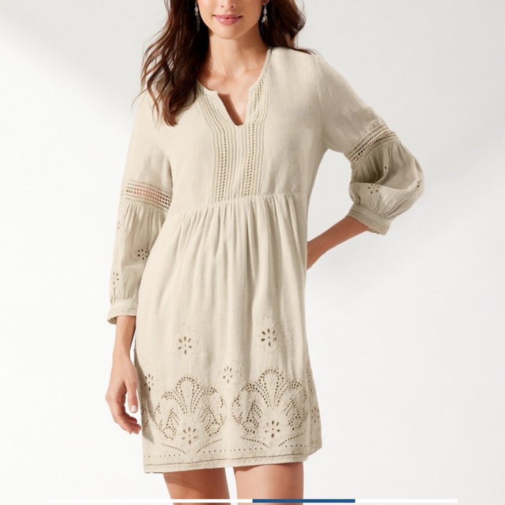 NWT Tommy Bahama St Lucia Split neck dress. Size XS